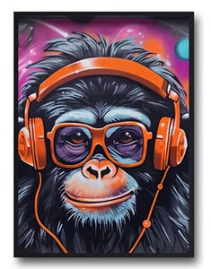 Cool Graffiti Gamer Headphones Animal Poster – Wall Art & Home Decor