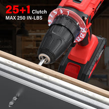 Load image into Gallery viewer, 21V Cordless Drill,45Nm Electric Screwdriver Set with 29PCS Accessories, 2 Variable Speed for Home DIY Project Kit