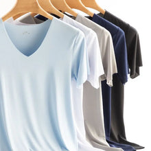 Load image into Gallery viewer, Men&#39;s Ice Silk V-Neck Tee: Summer Cool, Quick Dry, Breathable - Short Sleeve Top