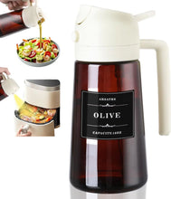 Load image into Gallery viewer, 2-in-1 Glass Oil Dispenser &amp; Sprayer 16oz Leakproof Olive Oil Bottle for Cooking Air Fryer BBQ Baking Salad