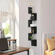 5-layer wooden wall rack corner rack wall-mounted bookshelf modern simple home decoration storage