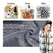 Load image into Gallery viewer, 1pc Wearable Shawl Blanket | Soft Flannel Lazy Blanket for Office &amp; Casual Use