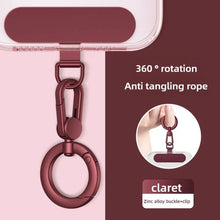 Load image into Gallery viewer, Metal Phone Lanyard Gasket Patch Rotatable Metal Buckle Hanging   Steel Clip Card Cord Tab Mobile Phone Accessories