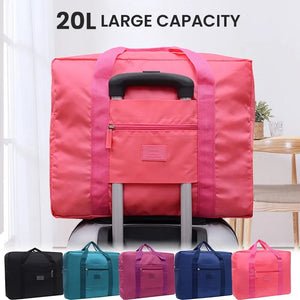 Foldable Travel Duffel Bag Lightweight Tote Carry On Weekender Luggage