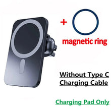 Load image into Gallery viewer, 30W Magnetic Car Wireless Charger For iPhone 15 14 13 12 Pro Max Mini Macsafe Car Phone Holder Stand Mount Fast Charging Station