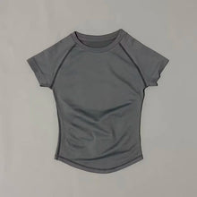Load image into Gallery viewer, HISTELLO Impact Short Sleeve Top Women Gym Yoga Top Workout Clothes Sports T Shirt Fitness Activewear Running Tight Tops