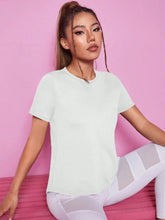 Load image into Gallery viewer, Yoga outfit women's summer sports T-shirt loose breathable quick drying top mesh back training fitness short sleeved