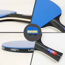 Load image into Gallery viewer, LOKI K5000 Table Tennis Racket Set 1pc/2pcs Home Entertainment Ping Pong Rackets with Blue Color Ping Pong Rubber