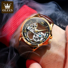 Load image into Gallery viewer, OLEVS 6661 Top of the line Original Skeleton Men's Automatic Mechanical Watch Waterproof and Luminous Men's Watch Reloj Hombre