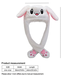 Plush Bunny Hat w/ Dancing Ears - Warm Winter Kids Gift