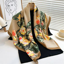 Load image into Gallery viewer, 90*90Cm Square Scarf Twill Silk Feeling Women Head Shawls and Wraps Luxury Hair Tree Print Neck Scarves Hijab Bandana Pashmina