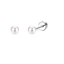 Load image into Gallery viewer, 2PCS/Set Stainless Steel Heart Moon Earbone Stud Screw Ball Stud Earrings for Women Fashion Ear Tragus Cartilage Body Piercing