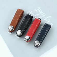 Load image into Gallery viewer, Car Key Pouch Bag Case Wallet Holder Chain Key Wallet Ring Collector Housekeeper Pocket Key Organizer Smart Leather Keychain