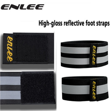 ENLEE Bicycle Trouser Straps Reflective Gaiters for Night Riding, Outdoor Hiking