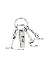 Load image into Gallery viewer, Mini Tools Set Keychain Papa Gifts Screwdriver Hammer Wrench Multi-tool Keyring
