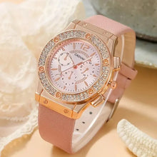 Load image into Gallery viewer, Women&#39;s Luxury Rhinestone Watch Set - Elegant Fashion Quartz Wristwatch