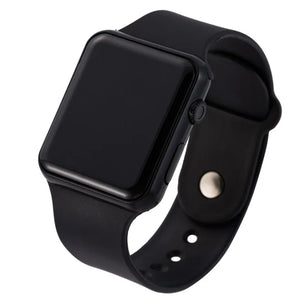 Digital LED Watch – Unisex Square Design with Silicone Strap