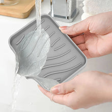 Load image into Gallery viewer, Silicone Self-Draining Soap Holder: Kitchen Sink Organizer and Dish Soap Tray