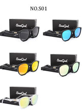 Load image into Gallery viewer, SUNGOD MIRAS Blue Mirror Sunglasses Men's Polarized Lens Glasses Retro Fashion Square Men's Sunglasses Sport SO1: with box