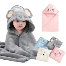 Load image into Gallery viewer, Cartoon Baby Bath Towels Soft Newborn Hooded Towel Blanket Cute Toddler Bathrobe Warm Sleeping Swaddle Wrap for Boys Girls