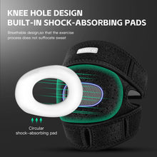 Load image into Gallery viewer, 1PC Pressurized Knee Wrap Sleeve Support Bandage Pad Elastic Braces Knee Hole Kneepad Safety Basketball Tennis Cycling