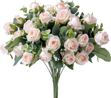 Load image into Gallery viewer, 10-Head Artificial Silk Rose &amp; Peony Bouquet with Eucalyptus - Wedding &amp; Home Décor