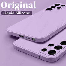 Load image into Gallery viewer, Case For Samsung Galaxy S24 S23 S22 S25 Ultra S24 FE A56 A55 A53 A54 A16 A17 5G S25 Edge Shockproof Liquid Silicone Phone Cover