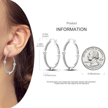 Load image into Gallery viewer, 925 Silver Hoop Earrings  For Woman Pendientes Zircon Heart Shape Star Eardrop Original Earring Fashion Jewelry