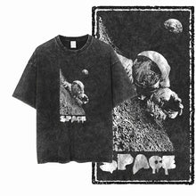 Load image into Gallery viewer, SA ASTRONAUT SPACE THEMES Printed Cotton Acid Washed Graphic Unisex T Shirt Cool Streetwear Men Tshirts Big Size Tee for men