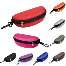 Load image into Gallery viewer, 1pc Portable Sunglasses Case Protector Oxford Cloth Hard EVA Zippered Eyeglasses Case with Carabiner Unisex Eyewear Accessories