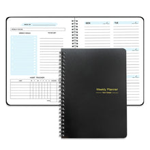 Load image into Gallery viewer, 52 Weeks Weekly Planner Notebook A5 Undated Spiral Agenda Daily Student Schedules Journal Stationery Office School Supplies