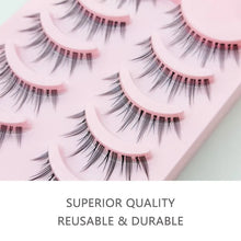 Load image into Gallery viewer, 5 Pairs Natural Daily Makeup Eyelashes Set Simulated Grafting Fish Tail Segmented