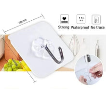 Load image into Gallery viewer, 20/10PCS Hook Self-Adhesive PVC Stainless Steel Transparent Multi-Purpose Wall Holder Door Rack Kitchen Storage Organizer Home