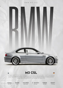BMW Cars Competition Poster – Modern Canvas Wall Art