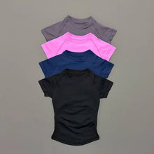 Load image into Gallery viewer, HISTELLO Impact Short Sleeve Top Seamless Yoga Leotard Clothing Women Running Sports T Shirt Workout Shirts Fitness Sports Vest