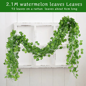 2.1M Artificial Ivy Leaf Garland - Silk Wall Hanging for Home and Wedding Decor