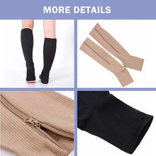 Load image into Gallery viewer, Zipper Compression Socks Pain Relief Sports Support Stretchy Stockings Open Toe