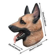 Load image into Gallery viewer, Realistic German Shepherd Dog Mask - Halloween, Cosplay, Party, Full Head Latex!