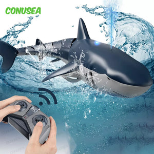 Smart RC Shark Water Spray Boat - Electric Submarine Toy for Kids, Boys, and Babies