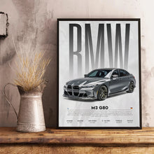 Load image into Gallery viewer, BMW Cars Competition Poster – Modern Canvas Wall Art