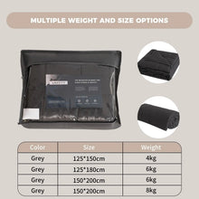 Load image into Gallery viewer, Good Nite Weighted Blanket for Adults - 4/6/8kg Heavy Double Blanket, Improves Sleep &amp; Relaxation (Grey
