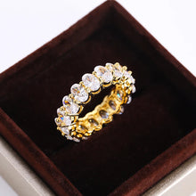 Load image into Gallery viewer, New Luxury Female White Crystal Stone Ring Rose Gold Silver Wedding 925 Silver Ring Female Cute Oval Zircon Engagement Jewelry