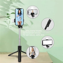 Load image into Gallery viewer, New Bluetooth Selfie Stick Mobile Phone Holder Retractable Portable Multifunct-ional Mini Tripod with Wireless Remote Shutter