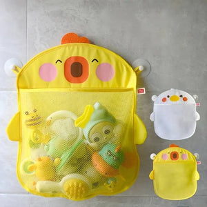 Cute Duck Mesh Toy Storage Bag: Baby Bath Games & Organization