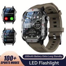Load image into Gallery viewer, KESHUYOU Outdoor Sports Smart Watch 2.01 inch HD Screen LED Flashlight Bluetooth Talking Smart Watch for Men Women Holiday Gifts