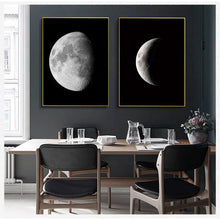 Load image into Gallery viewer, Modern Abstract Wall Art - Moon Phase Changes Poster - Astronomy Satellite Print Decor