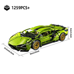 1280PCS Racing Sport Car Model – Mechanical Speed Supercar Building Blocks Toy for Kids & Adults