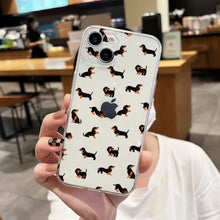 Load image into Gallery viewer, Dachshund Silhouette Dog Phone Case For iPhone 16 15 14 13 12 11 Pro Max XS X XR 7 8 SE Back Cover Clear Funda