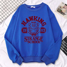 Load image into Gallery viewer, Casual Street Womens Sweatshirt Hawkins High School Indiana 1983 Printing Hoodies Loose Crewneck Pullovers Warm Fleece Clothes