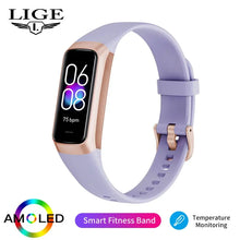 Load image into Gallery viewer, LIGE Amoled Smart Watch Men 2023 Smart Band Women Heart Rate Blood Smartwartch Waterproof Smart Bracelet Sport Fitness Tracker